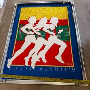 Original Poster San Francisco California Marathon 1984 Runner Race Travel Park
